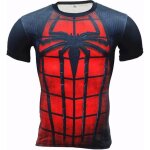 T - shirt compression fitness homme spiderman superman - manches longues - rouge