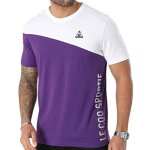 T - shirt - coq sportif - bat n�2 - ajust�e - manches courtes - mixte - n. o. w / violet j.