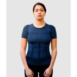 T - shirt correcteur de posture femme - smart - shirt - manches courtes bleu - compression