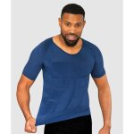 T - shirt correcteur de posture homme - compression - maillot de corps manches courtes bleu