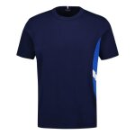 T - shirt coton col rond le coq sportif bleu - coupe droite - manches courtes - homme