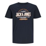 T - shirt coton col rond - jack & jones - enfant garon - marine - manches courtes