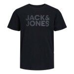 T - shirt coton col rond - jack & jones - enfant - manches courtes - noir - 100% coton biologique