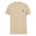 T - shirt coton col rond - timberland - homme - beige - regular - manches courtes - col arrondi