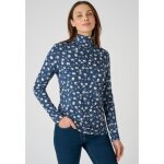 Damart - sous pull col roul - bleu fleuri
