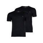 T shirt - emporio armani - homme - pack x2 eagle - noir - coton