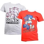 T - shirt enfant - ozabi - pack de 2 t - shirts sonic - coton - manches courtes - col arrondi
