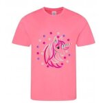 T - shirt enfant - npz - licorne - coton 100% - manches courtes - taille 3 � 13 ans