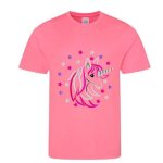 T - shirt enfant - licorne - rose - 100% coton - manches courtes - taille 3 / 4 ans