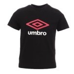 T - shirt enfant - umbro - bas net - noir - manches courtes - 100% coton