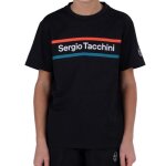 T - shirt enfant sergio tacchini mikko noir et rouge