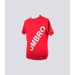 T - shirt enfant umbro basic rouge - manches courtes - col arrondi