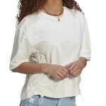 T - shirt femme adidas loose - blanc - manches courtes - 100% coton