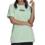 T - shirt femme adidas originals gt5996 - vert - manches courtes - boutons pressions