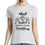 T - shirt femme - cadeau anniversaire 40 ans - poudlard - manches courtes - col arrondi - blanc