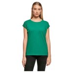 T - shirt femme build your brand ladies extended shoulder tee vert sapin - coton manches courtes