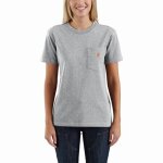 T - shirt femme carhartt 103067 manches courtes avec poche - heather grey - l T - shirt femme carhartt 103067 manches courtes avec poche - heather grey - l