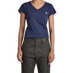 T - shirt femme g - star raw - uni - bleu - slim - manches courtes - col v