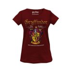 T - shirt femme - harry potter - gryffindor goth blazon - 100% coton - manches courtes - col rond