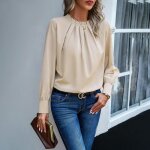 T - shirt femme - insfity - manches longues loose Été - kaki T - shirt femme - insfity - manches longues loose Été - kaki