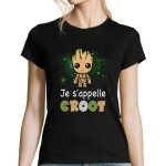T - shirt femme - marvel - je sappelle groot - 100% coton - col v - manches courtes