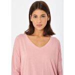 T - shirt femme - kaporal - jony - manches longues - col v - rose
