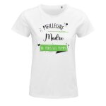 T - shirt femme - meilleure madre - 3xl - 100% coton bio - manches courtes - col capuche