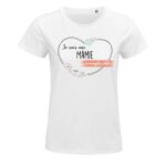 T - shirt femme - mamie irrempla�able - m - coton bio - ajust�e - manches courtes - col capuche