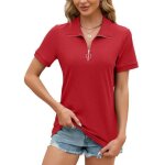T - shirt femme manches courtes col zippé casual mode tee shirt lâche ete couleur unie tissu confortable ... T - shirt femme manches courtes col zippé casual mode tee shirt lâche ete couleur unie tissu confortable ...