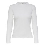 T - shirt femme only emma high neck - blanc - manches longues - col montant