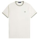 T - shirt - fred perry - fp  double pointe - beige - manches courtes - coton