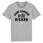 T - shirt la french touch - vivre damour et de ricard - homme - coton bio - fabriqu en france