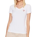 T shirt guess classic logo triangle blanc femme T shirt guess classic logo triangle blanc femme