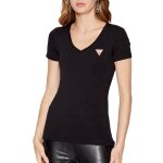 T shirt guess classic logo triangle noir femme T shirt guess classic logo triangle noir femme