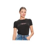 T shirt guess femme american noir coton