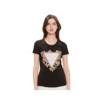 T shirt guess femme flowers noir coton