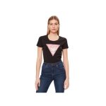 T shirt guess femme tropical noir coton