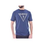 T shirt guess homme active bleu coton