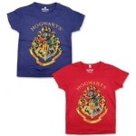 T - shirt - harry potter - bleu - manches courtes - col classique - coupe droite