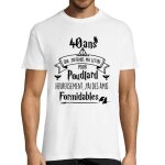 T - shirt humoristique - humour - anniversaire 40 ans - poudlard - homme - blanc T - shirt humoristique - humour - anniversaire 40 ans - poudlard - homme - blanc