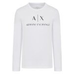 T - shirt homme - armani exchange - uni - col arrondi - manches courtes - blanc