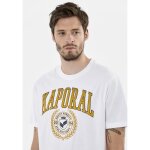 T - shirt homme blanc kaporal - 100% coton - manches courtes - style universit