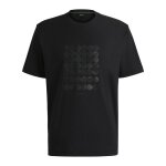 T - shirt homme boss en coton interlock avec motif circulaire artistique ? noir ? style moderne et confort ...