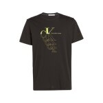 T - shirt homme ck jeans monogramme echo graphi - noir - regular - manches courtes