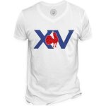 T - shirt homme - fabulous - xv france rugby - col v - manches courtes - 100% coton blanc