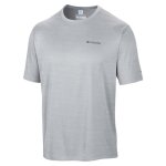 T - shirt homme columbia zero rules s / s shirt - gris - respirant - multisport - ski