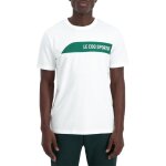 T - shirt homme le coq sportif blanc col rond en coton bicolore