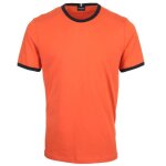 T - shirt homme le coq sportif ess tee ss - orange - regular - manches courtes - col classique
