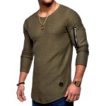 T shirt homme coton baggy t - shirt uni t - shirt long t - shirt  manches longues tee shirt hommes mode ...