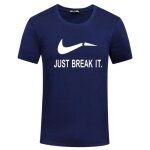 T - shirt hommes en coton manches courtes - insfity - bleu marine - coupe droite - bleu marine